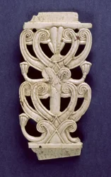 Fragmento de palmito de Fort Shalmaneser, Nimrud, século VIII aC