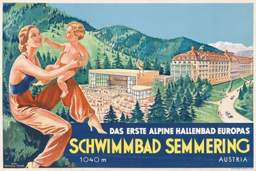 Piscina Semmering, década de 1930.