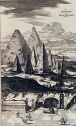Pirâmides dos faraós negros - em «Sphynx mystagoga», de Athanasius Kircher