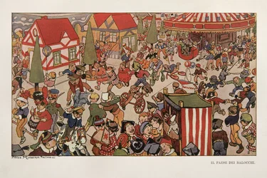A Terra dos Brinquedos, ilustração de Pinóquio