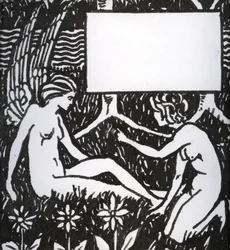 Título do capítulo para Le Morte dArthur, 1893 (caneta e tinta preta sobre papel)