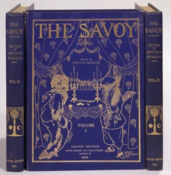 Design da capa do The Savoy, Volumes I-III, editado por Arthur Symons, publicado por Leonard Smithers 1896