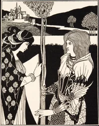 Como Morgan Le Fay deu um escudo a Sir Tristram (pormenor)