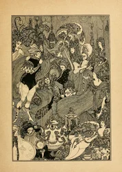 A violação da fechadura. Ilustração para A Caverna do Baço, de Alexander Pope