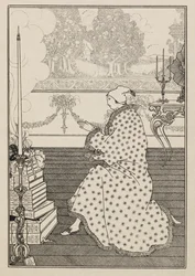 A oração do barão. De "The Rape of the Lock", de um livro de cinquenta desenhos