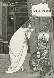 Página de título de Volpone ou a raposa (1609) escrita por Ben Johnson