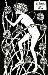 hermafrodita entre as rosas de Le morte d&39;Arthur por Sir Thomas Malory, 1894