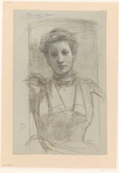 Retrato de uma mulher, metade da cara
