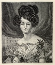 Augusta de Saxe-Weimar-Eisenach como Princesa da Prússia, 1829.