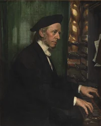 Juiz organista em Roskilde, Professor Hans Matthison-Hansen, sogro do artista