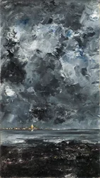 La ville - A Cidade - Strindberg, Agosto (1849-1912) - 1903 - Óleo sobre tela - 94,5x53 - Nationalmuseum Stockholm
