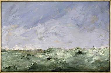 Água pequena. Dalaro (Conde de Stockohlm) - Pequena Água. Dalaroe, por Strindberg, Agosto (1849-1912). Óleo sobre papelão