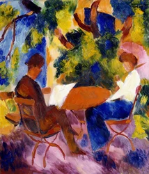 À mesa do jardim, 1914