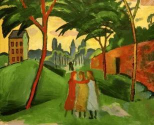 Paisagem de três meninas