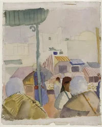 Mercado em Tunis II, 1914