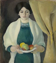 Retrato com maçãs