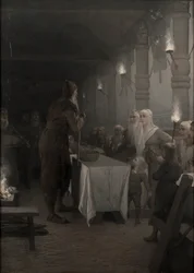 Saga de Frithiof: Frithiof na corte do Rei Ring, década de 1880.