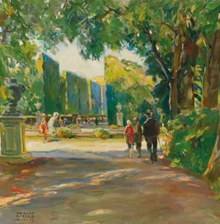 No parque do Palácio de Schönbrunn