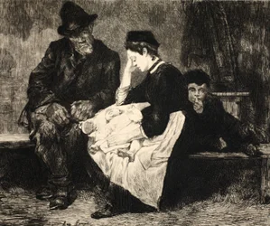 Ilustração "da rua em Londres", bar. por G. Charpentier et Cie, 1884