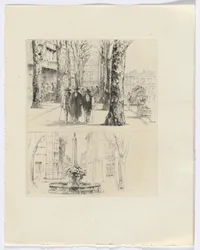 Frédéric Mistral: Mémoires et Recits de Frédéric Mistral: cena de rua da cidade/fonte (inserir após p. 120)