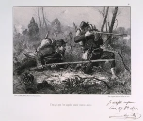 Soldados franceses, cerco de Paris, 1871
