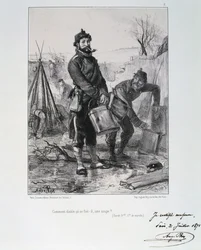 Soldados da Garde Nationale, cerco de Paris, 1870-1871