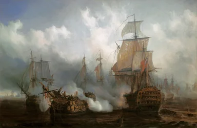 O Redoutable na Batalha de Trafalgar, 21 de outubro