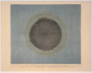 Foto da Terra tirada no Equador e vista do lado do Pólo Ártico no. 7, bar. 1839.