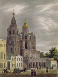 A Igreja da Dormição dos Theotokos na Rua Pokrovka em Moscou, 1825