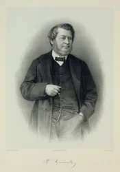 Retrato de Adolphe Guéroult 1810-1872.