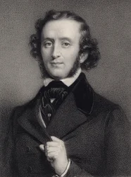 Retrato do pianista e compositor Felix Mendelssohn Bartholdy 1809-1847.