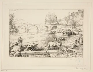 O bebedouro junto à Pont Marie