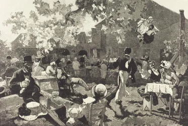 O cabaré do tetraz no bosque de Meudon, 1888.