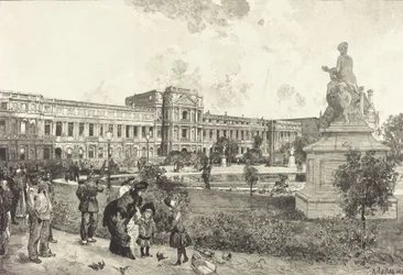 As ruínas do Palácio das Tulherias antes de sua demolição, 1883.
