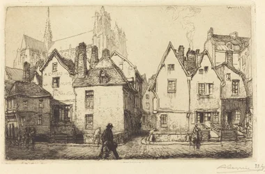Casas antigas em Amiens