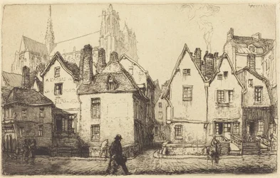 Old Houses em Amiens Old Houses em Amiens, 1907.