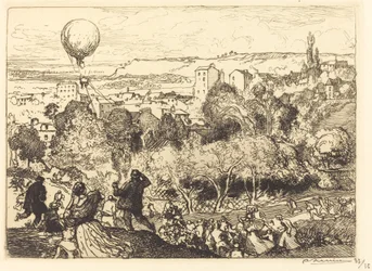 O Balão Caindo, em Pré-Saint-Gervais