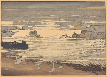 Ondas desfraldadas, inundação de setembro de 1901 (Les lames deferlent, maree de setembro de 1901)