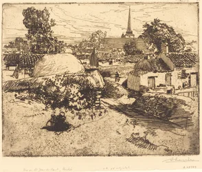 Vista de St.-Jean-de-Mont, Vendéia (Vue de St.-Jean-de-Mont, Vendéia)