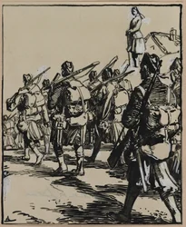 Batalha das Fronteiras: Grupo de Soldados Britânicos, 1914.