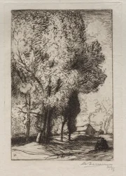 Bourrine dans les Peupliers, 1911.