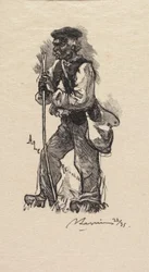Floresta de Fontainebleau: Comerciante de Serpentes La Forêt de Fontainebleau: The Snake Hunter, 1890.