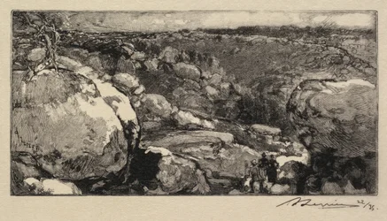 Floresta de Fontainebleau: O Cirque de Long-Rocher La Forêt de Fontainebleau ..., publicado em 1908.