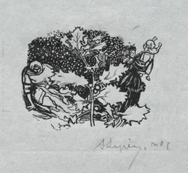 Almanaque de Paris, 1897: Peça de cauda, inverno, 1897.