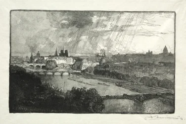 Paris, vista do Pavillon de Flore