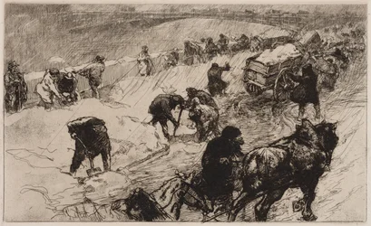 Luta com bolas de neve: Quay aux Fleurs, 1890.