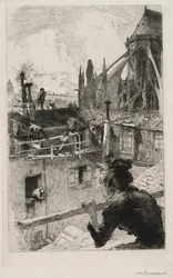 Nos telhados perto de Notre Dame, 1893.