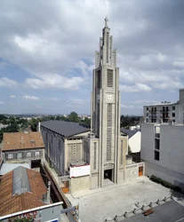 Vista geral da Igreja de Notre Dame de Le Raincy (Seine saint Denis) 1923 (foto)