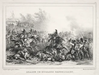 Álbum de 1833: Charge of Hussars Republican, 1832.