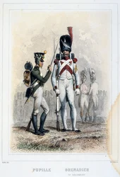 Granadeiro e Aluno do 3º Regimento, 1859.